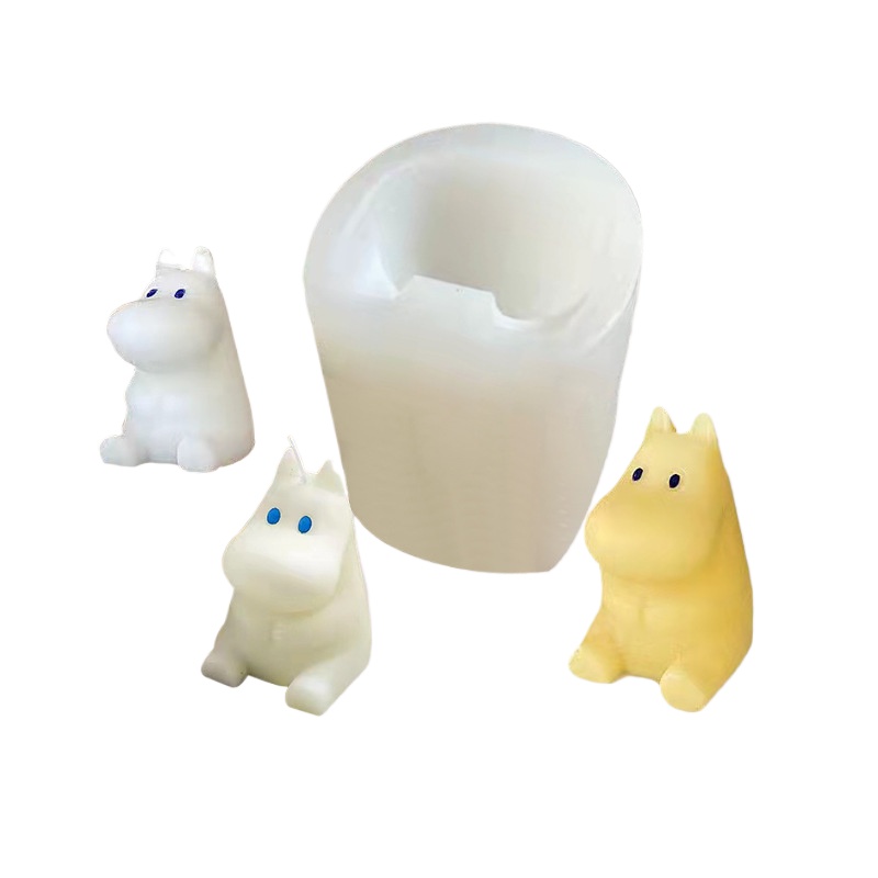 Candle Mold Silicone - ホットキュートアニメムーミンシリーズシリコンモールド漫画キャラクター創造性かわいいDIYアロマセラピーキャンドルシリコンモールドホリデーギフト