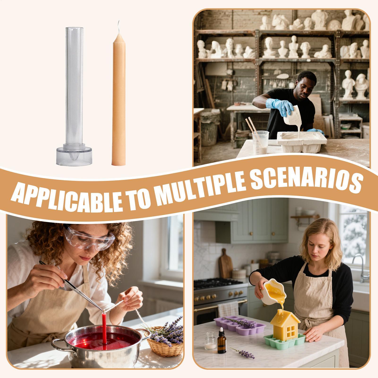 Candle Making For Beginners - キャンドル型 テーパー蜜蝋キャンドル作成型 クラフト用品 簡単に取り外せる クリスマス ハロウィン
