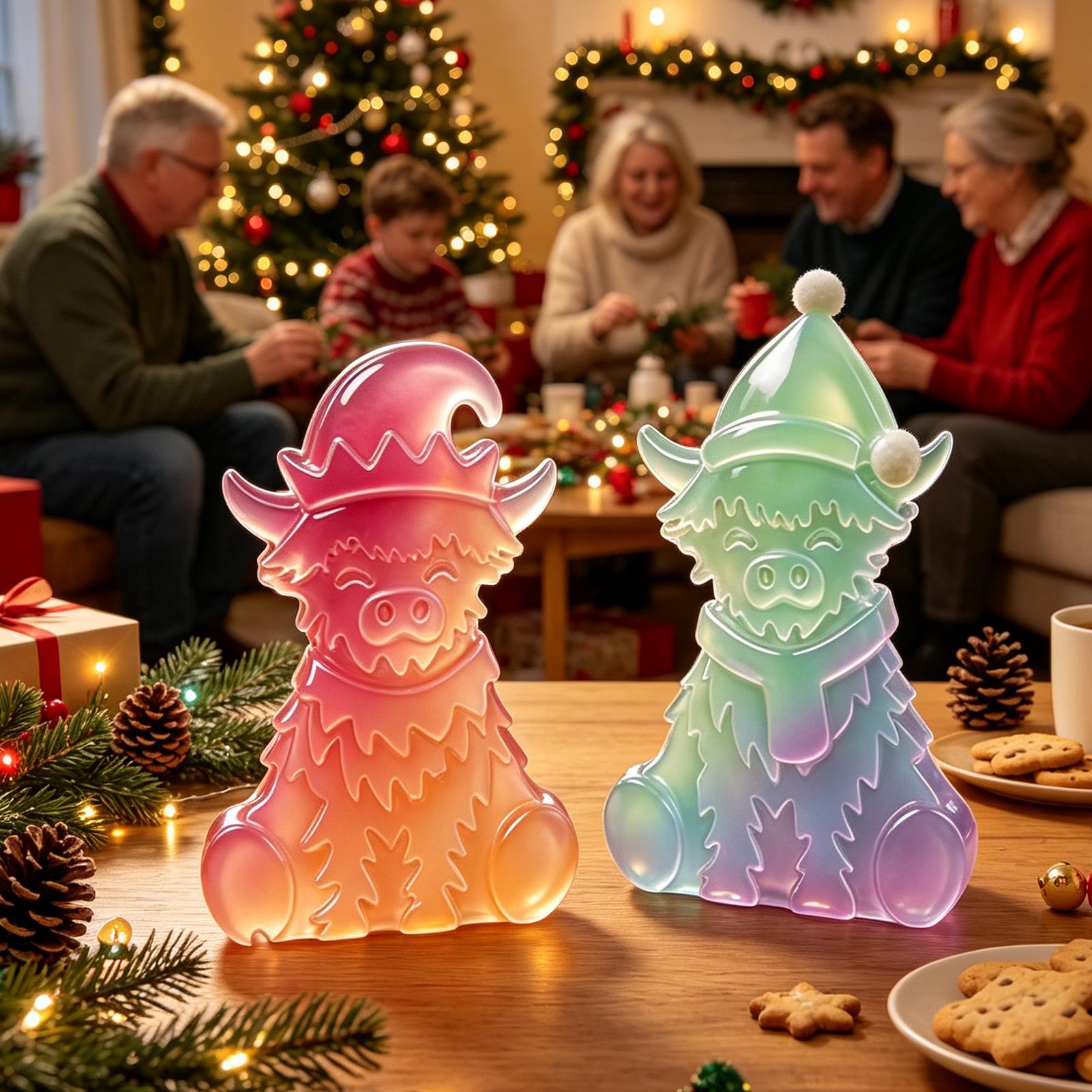Candle Making For Beginners - DIYキャンドル製造用型 牛型レジンモールド クリスマスデスクデコレーション 石膏モールド アーティスト 初心者