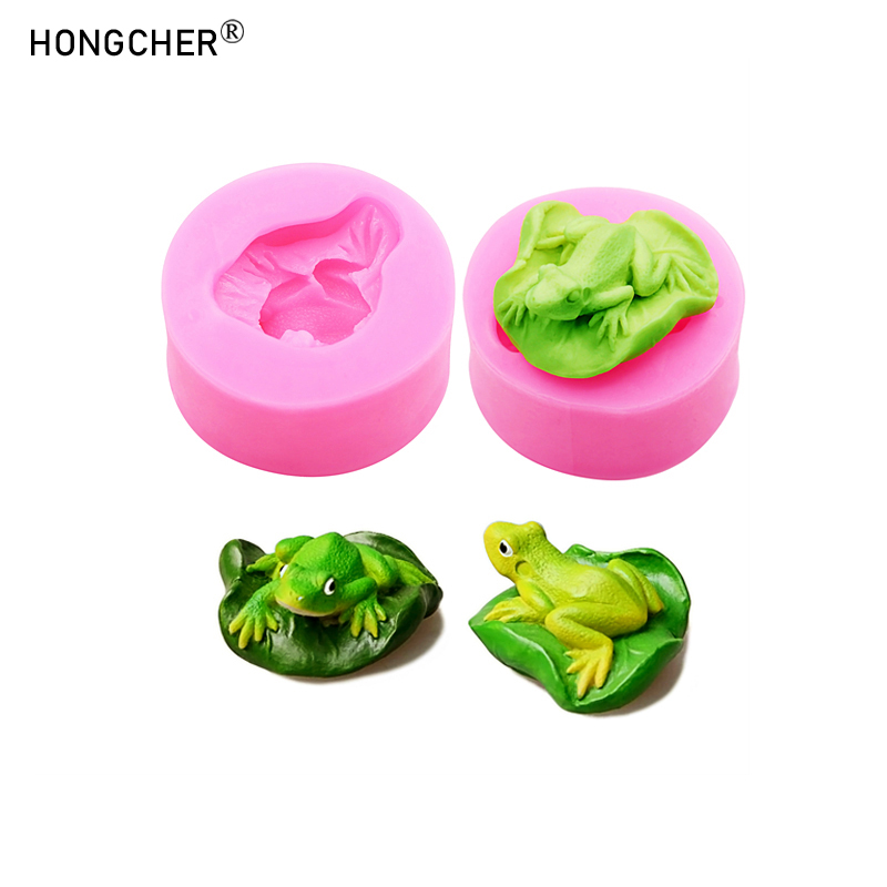 Candle Mold Silicone - 蓮の葉カエル樹脂マイクロ風景装飾ドリップモールド石膏アロマセラピーアレンジメント 3d キャンドルアレンジメントシリコーン型