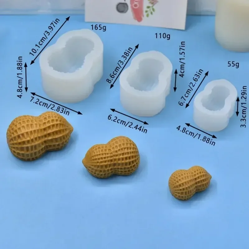3個入り 2026年 最高品質 新型模擬ピーナッツシリコンモ - Candle Mold Silicone のレビューと価格
