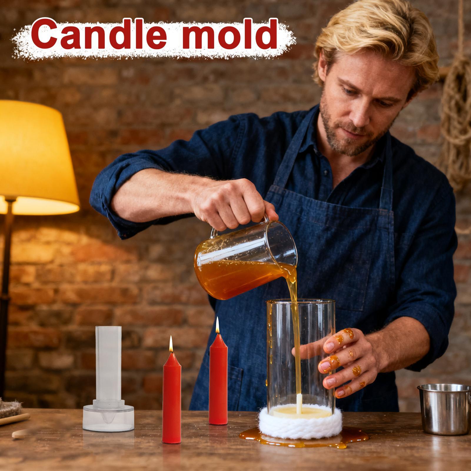 柱キャンドル型テーパーミツロウキャンドル作成型ノンスティック - Candle Making For Beginners のレビューと価格