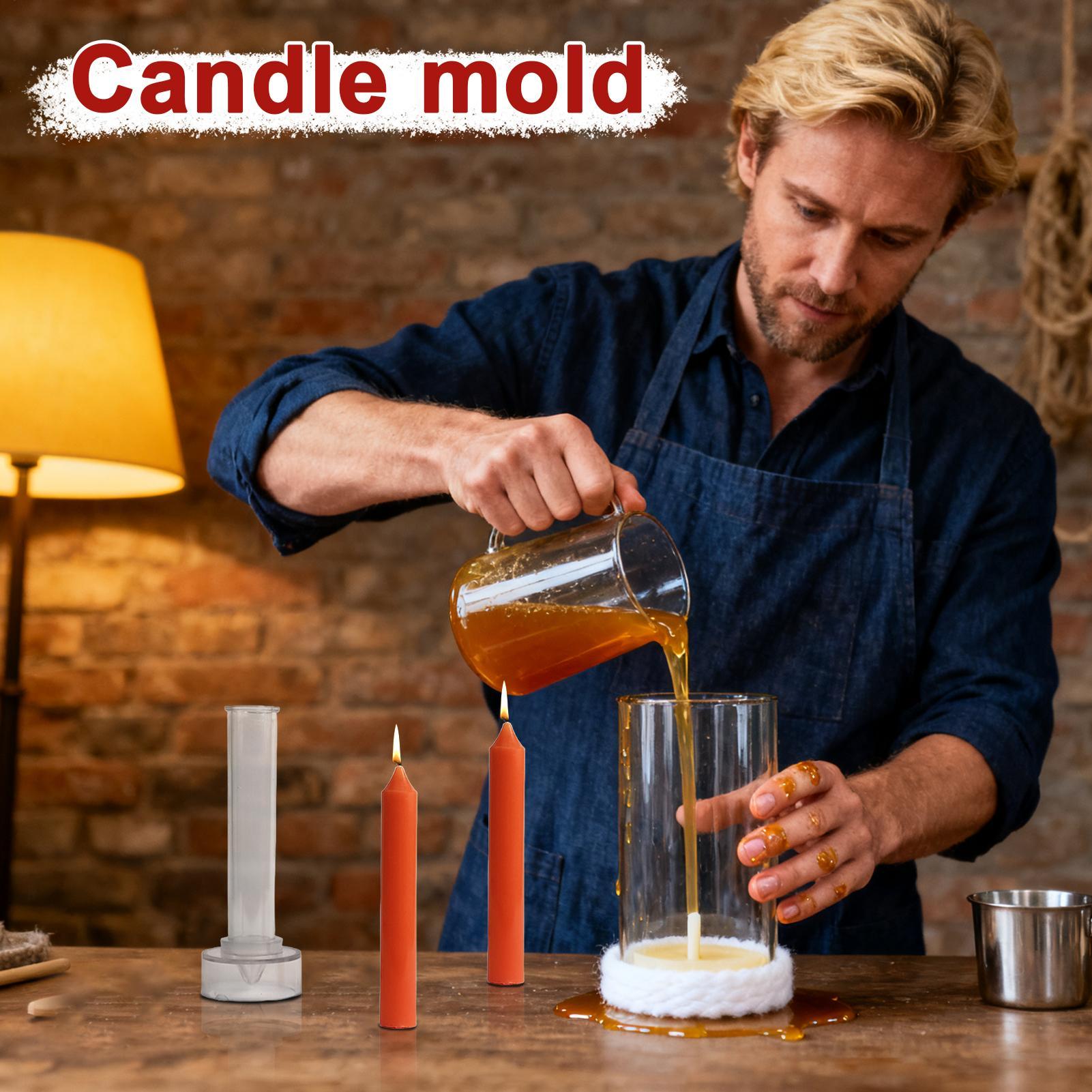 柱キャンドル型テーパーミツロウキャンドル作成型ノンスティック - Candle Making For Beginners のレビューと価格