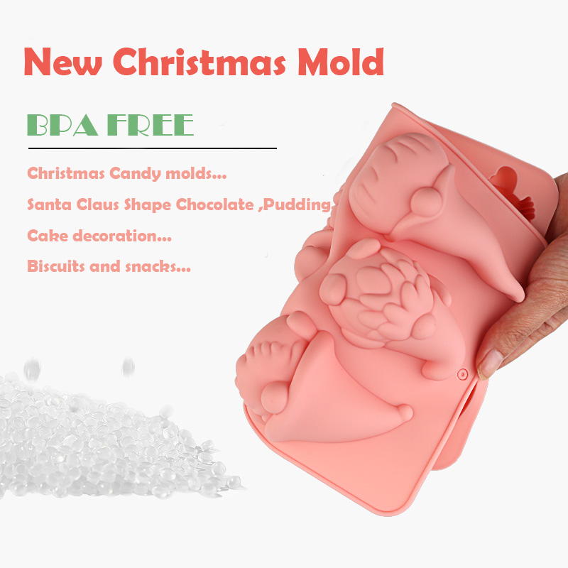 6つの空洞を持つクリスマスノームケーキチョコレートシリコン製 - Candle Making Things のレビューと価格