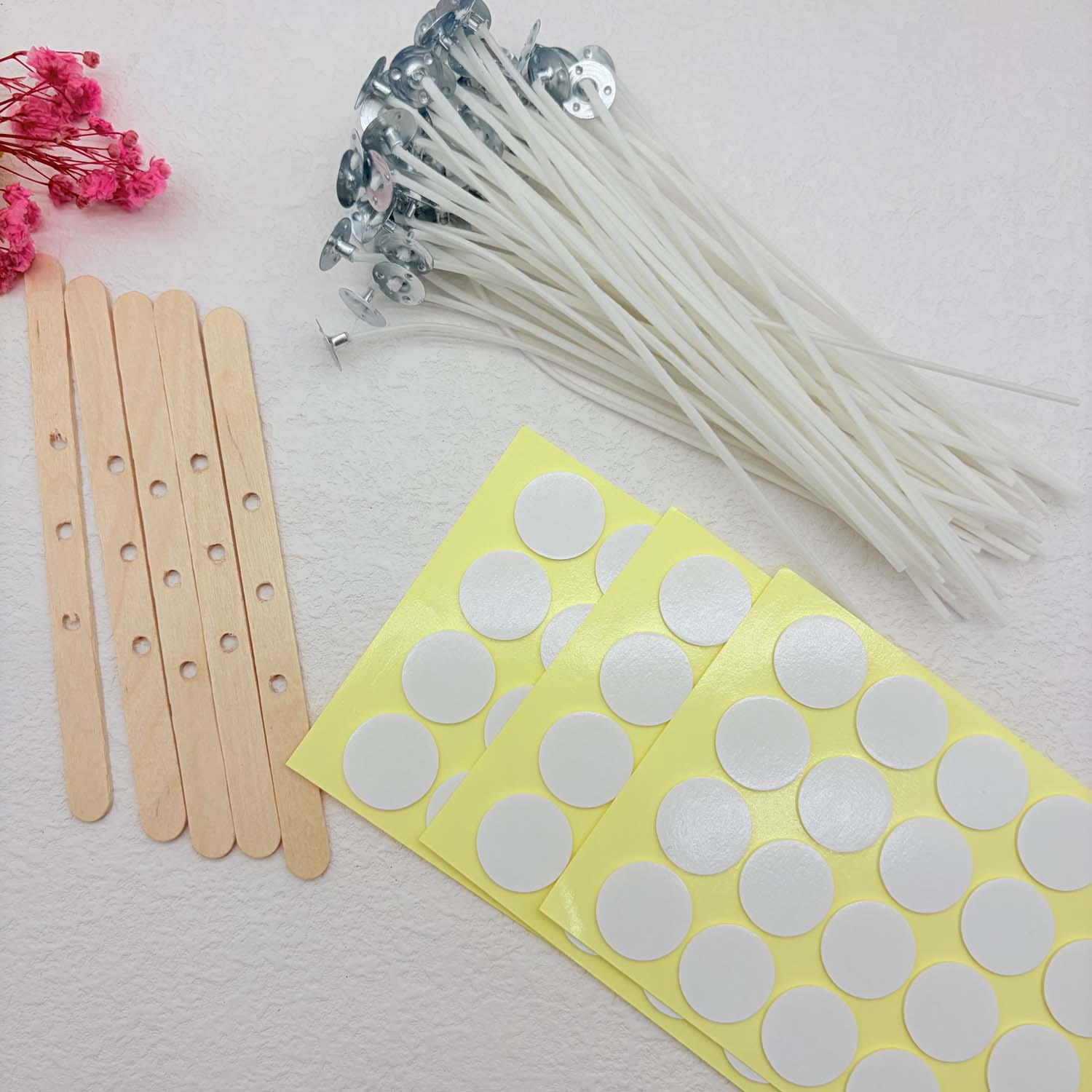 1セットのキャンドル作りDIYキット、無煙キャンドル、綿芯、 - Candle Making Wax Melter のレビューと価格