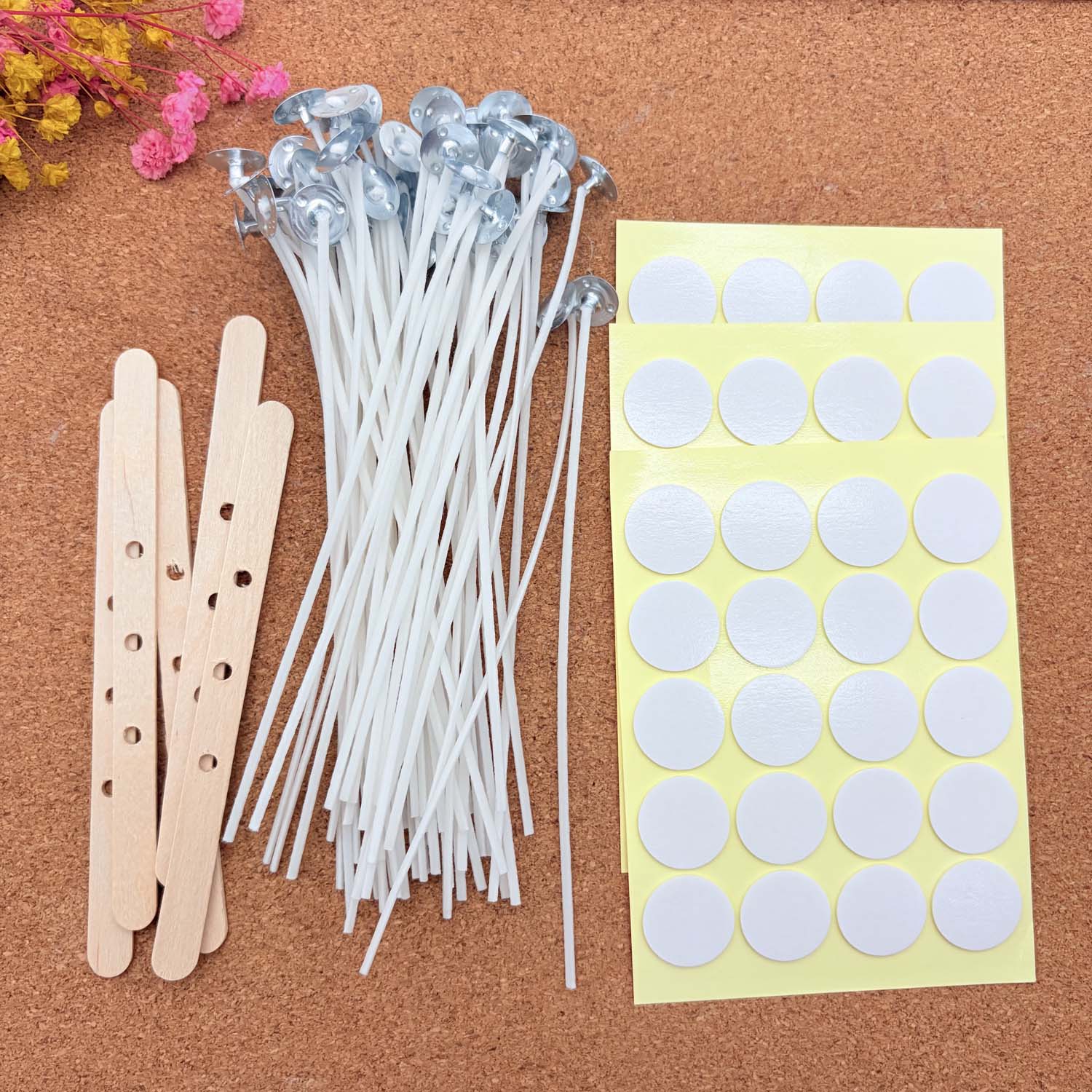 1セットのキャンドル作りDIYキット、無煙キャンドル、綿芯、 - Candle Making Wax Melter のレビューと価格