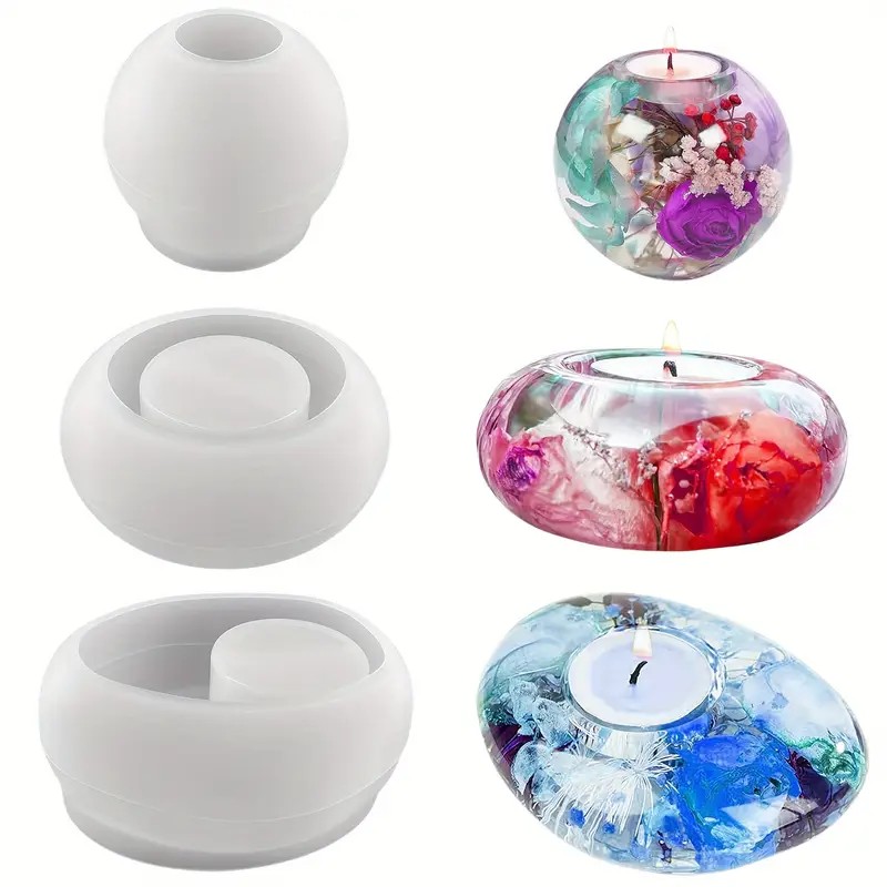 ティーライトキャンドルホルダー樹脂シリコンモールド、クリスタ - Candle Mold Silicone のレビューと価格