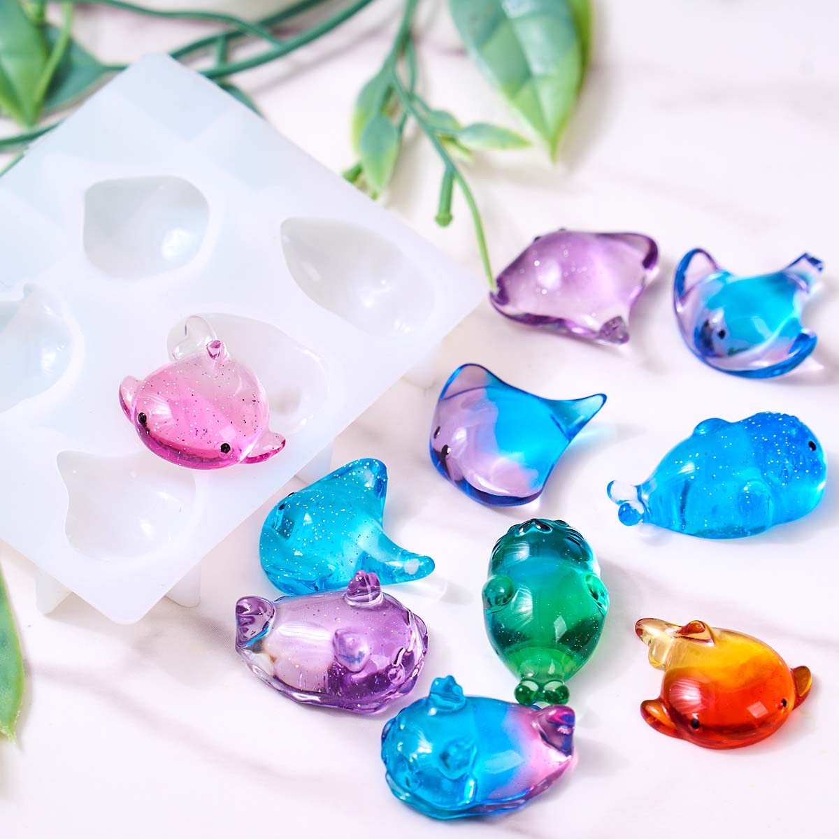 3Dヒーリング可愛いマンタ鯨シリコンモールドDIYキーホルダ - Candle Mold Silicone のレビューと価格