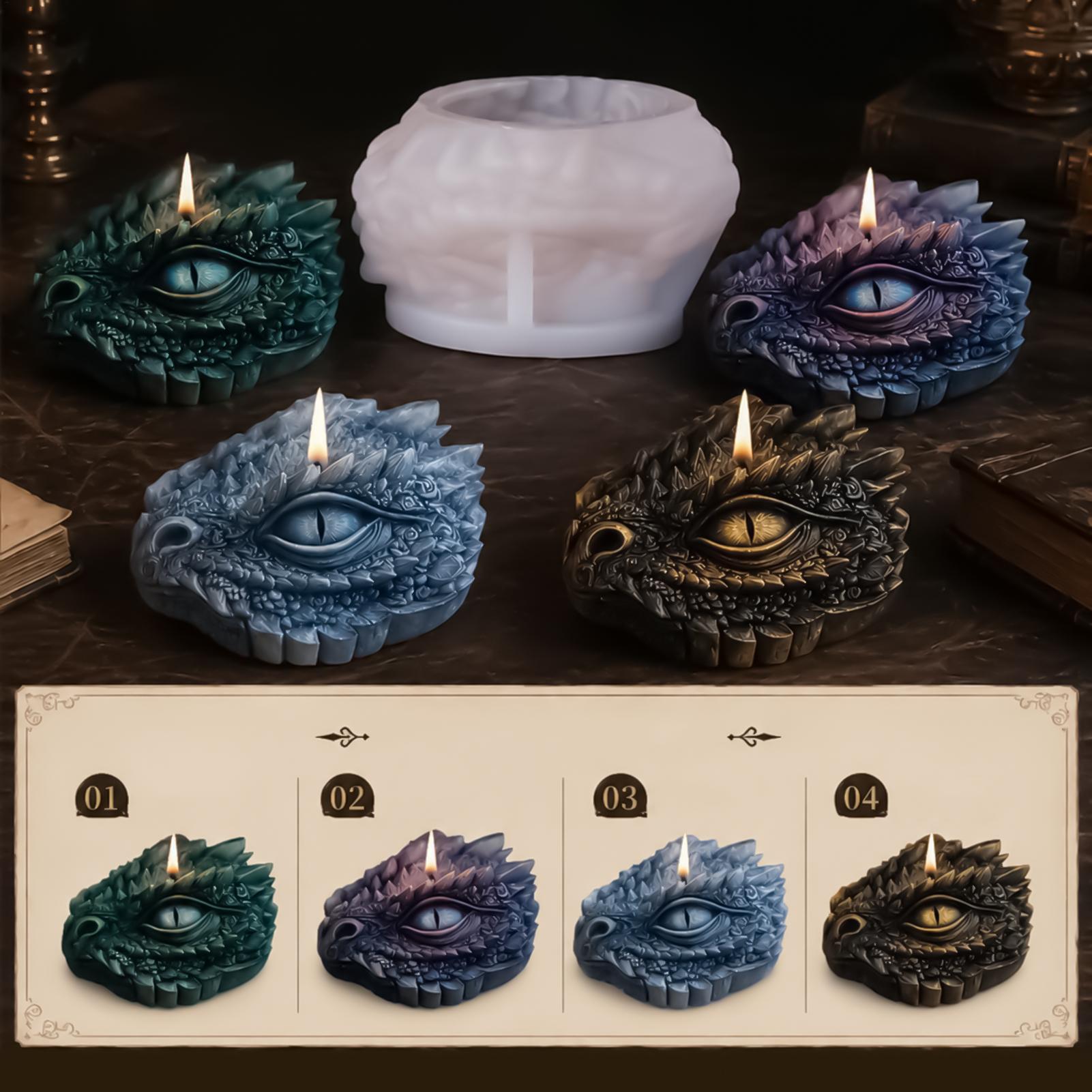 ドラゴンアイシリコンモールド柔軟で簡単に取り外せる動物型キャ - Candle Making For Beginners のレビューと価格