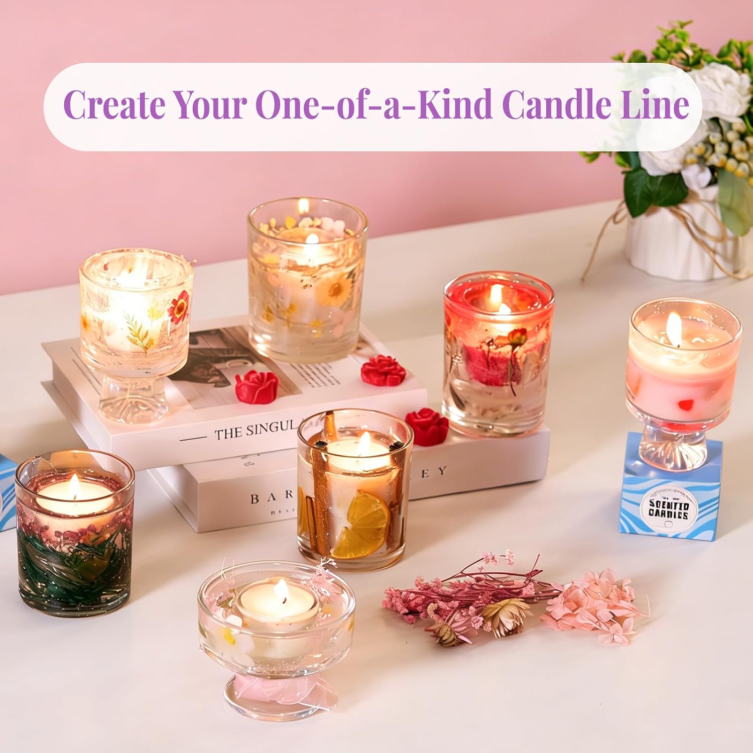 2-in-1大豆＆ゼリーワックスDIYキャンドル作成キット（ - Candle Making For Beginners のレビューと価格