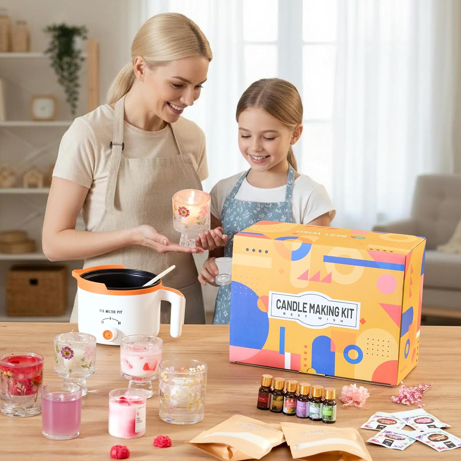 2-in-1大豆＆ゼリーワックスDIYキャンドル作成キット（ - Candle Making For Beginners のレビューと価格