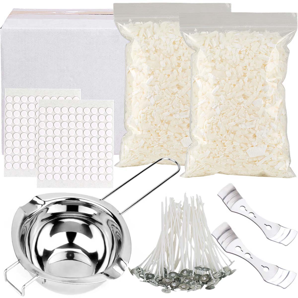 DIY手作りキャンドルクラフトツールキット、溶解ポット、ワッ - Candle Making For Beginners のレビューと価格