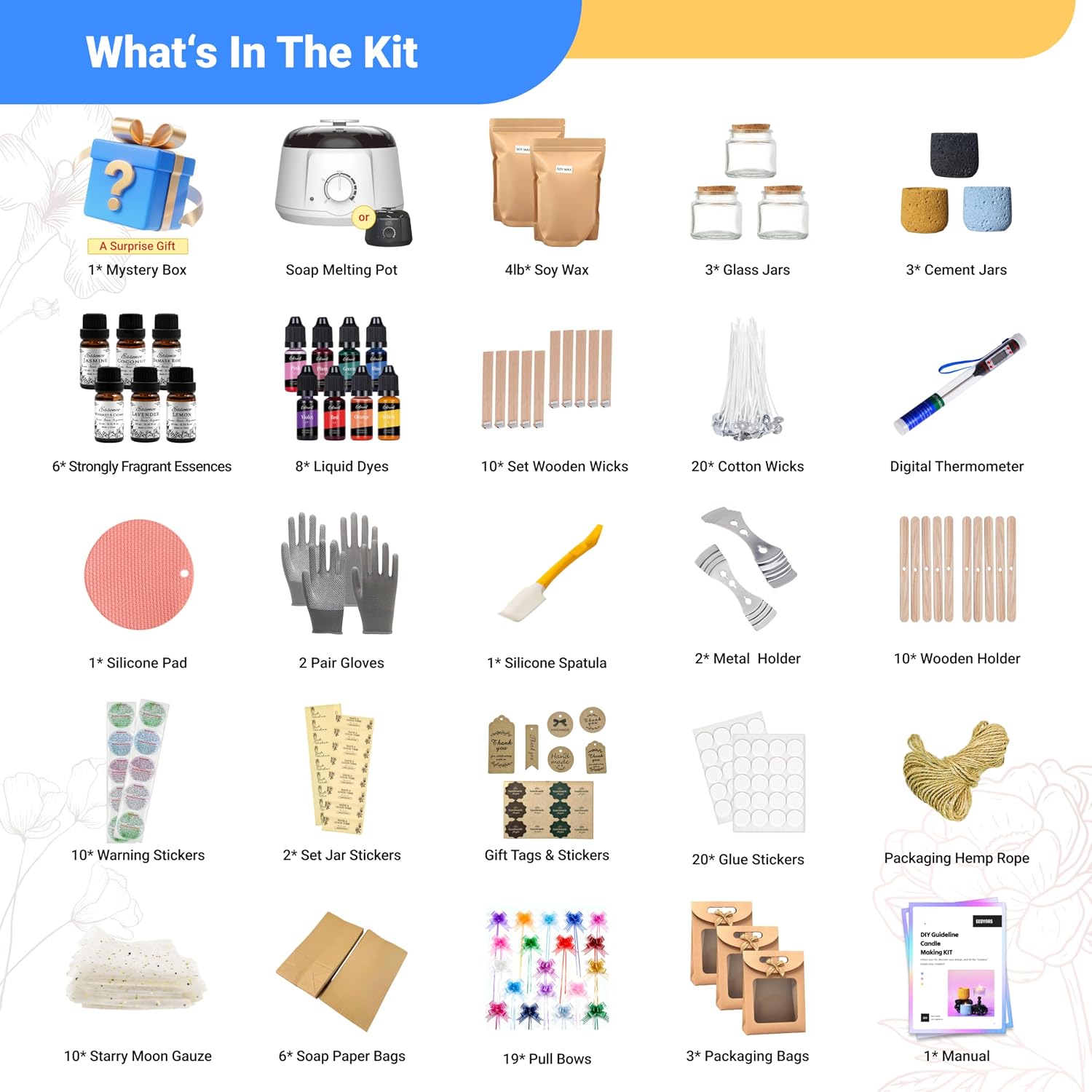 大人と初心者向けの128個入りキャンドル作りキット – ソイ - Candle Making For Beginners のレビューと価格