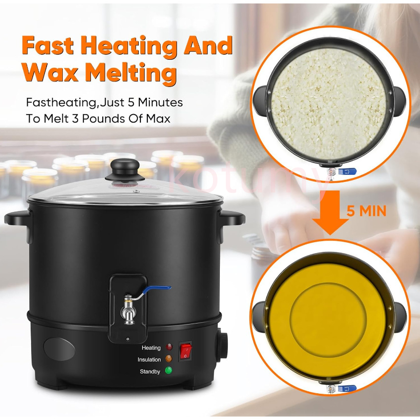 EU/USプラグ対応 電気式キャンドルワックスメルター キャ - Candle Making Wax Melter のレビューと価格