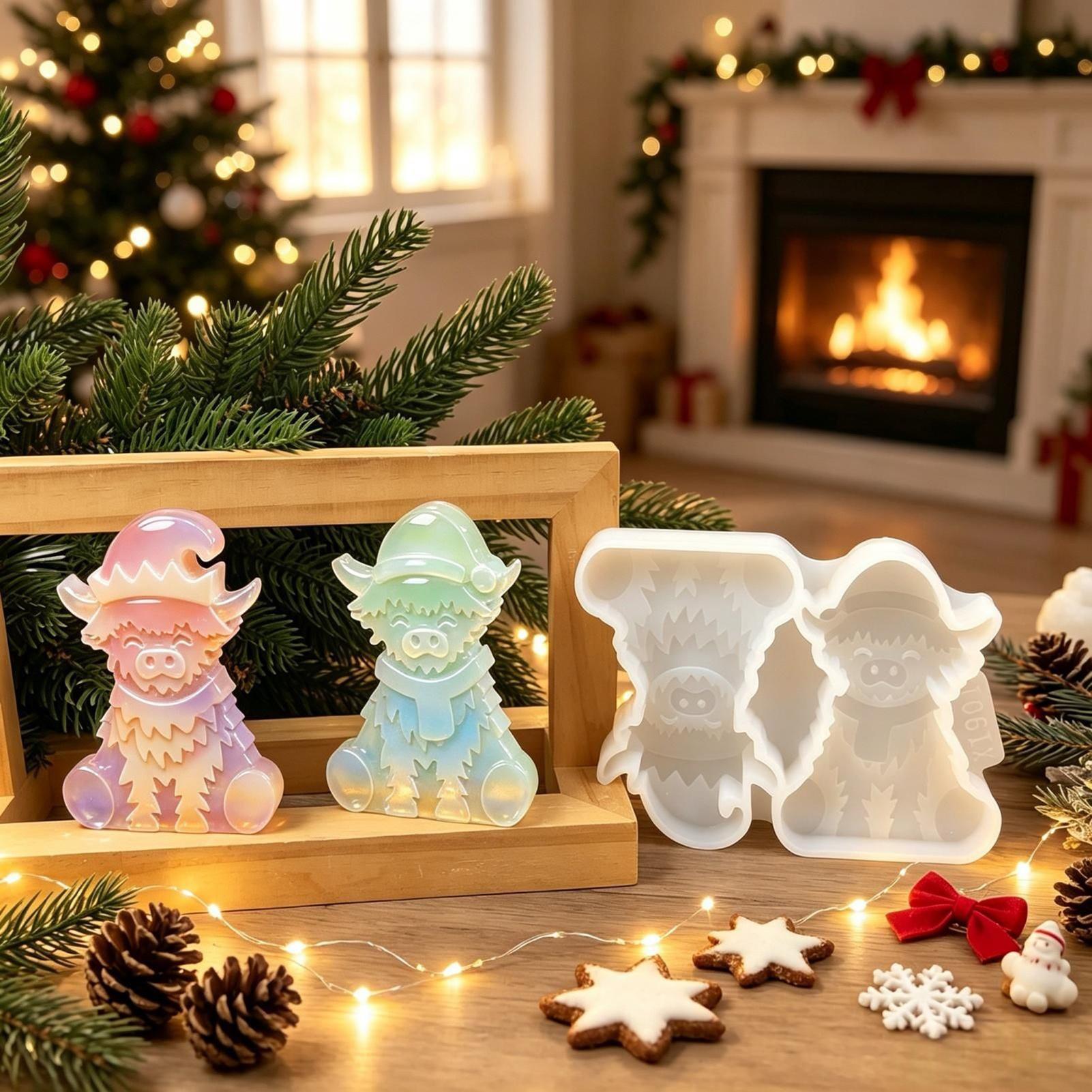 DIYキャンドル製造用型 牛型レジンモールド クリスマスデス - Candle Making For Beginners のレビューと価格