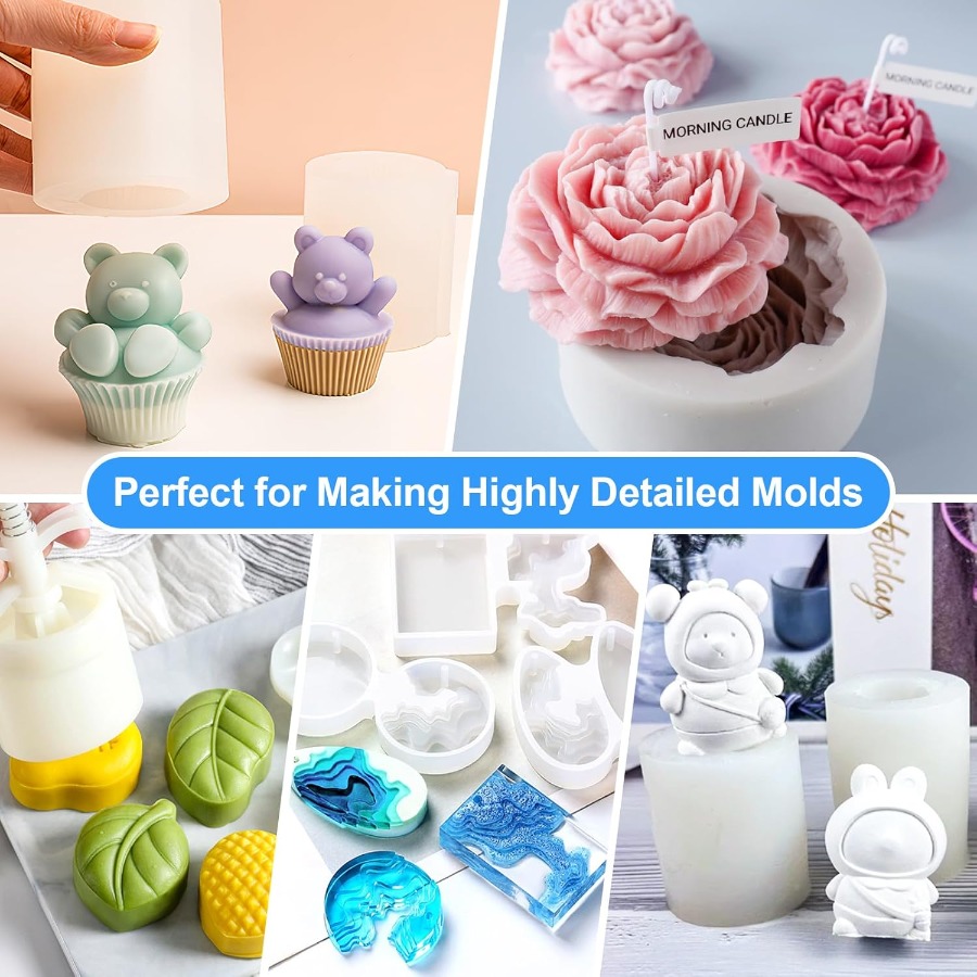 シリコンモールド作成キット、38.8オンス 15A弾性液体シ - Candle Making Things のレビューと価格